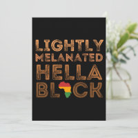 Leicht melanated Hella Black History African