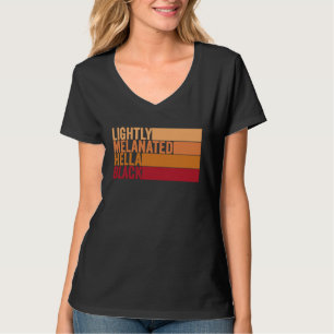 Leicht melanisierte total schwarze groovige schwar T-Shirt