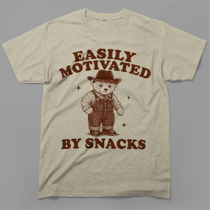 Leicht Motiviert Durch Snacks Lustiger Bär T-Shirt