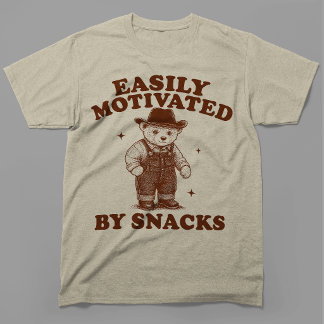 Leicht Motiviert Durch Snacks Lustiger Bär T-Shirt