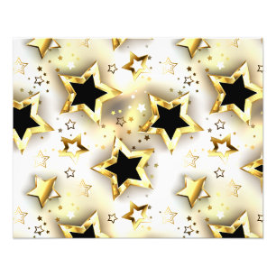 Leicht nahtlos mit goldenen Sternen Fotodruck
