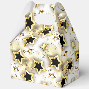 Leicht nahtlos mit goldenen Sternen Geschenkschachtel