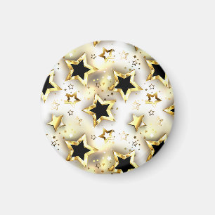 Leicht nahtlos mit goldenen Sternen Magnet