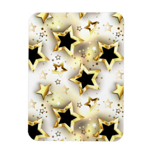 Leicht nahtlos mit goldenen Sternen Magnet