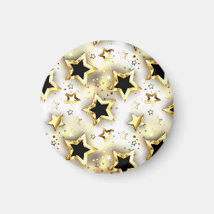 Leicht nahtlos mit goldenen Sternen Magnet