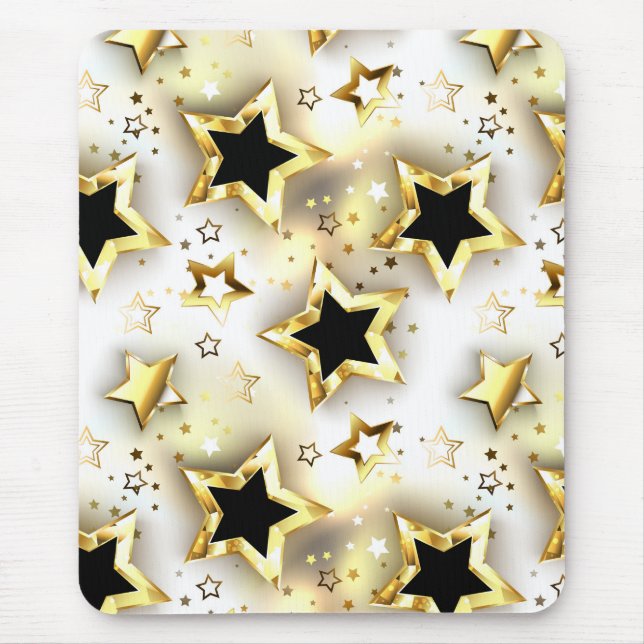 Leicht nahtlos mit goldenen Sternen Mousepad (Vorne)