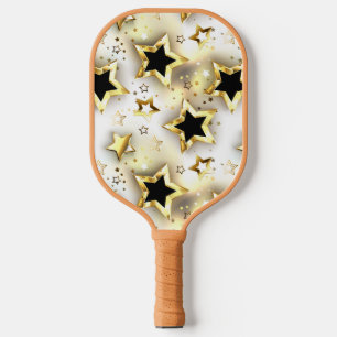 Leicht nahtlos mit goldenen Sternen Pickleball Schläger
