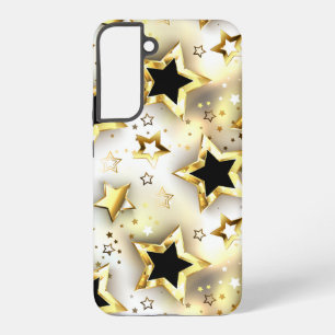 Leicht nahtlos mit goldenen Sternen Samsung Galaxy Hülle