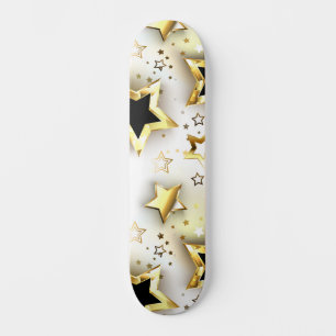 Leicht nahtlos mit goldenen Sternen Skateboard