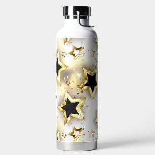 Leicht nahtlos mit goldenen Sternen Trinkflasche
