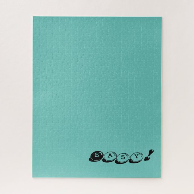 Leicht oder Ihr Text Solid Blue harte Schwierigkei (Vertikal)