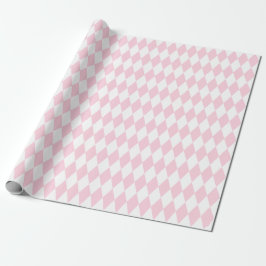 Leicht rosa und weiße Harlequin Geschenkpapier