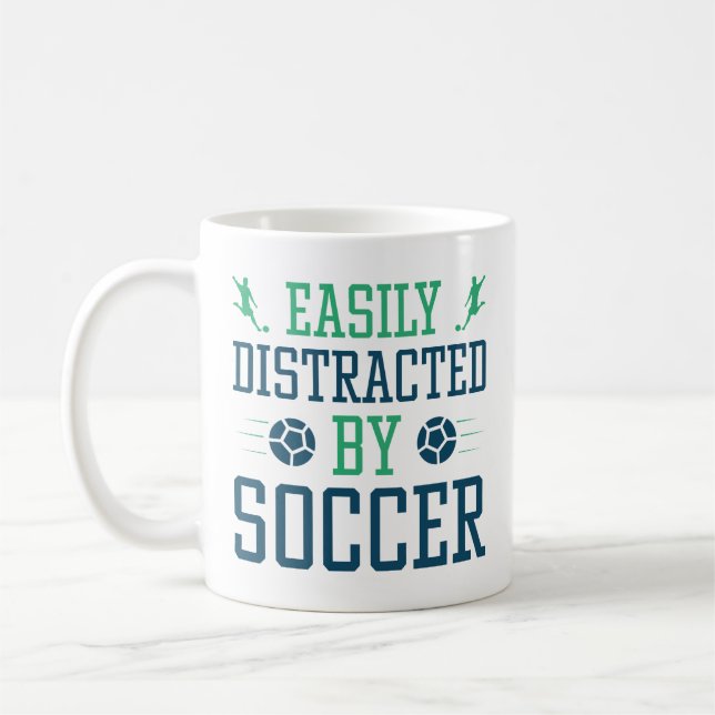 Leicht vom Fußball abgelenkt Kaffeetasse (Links)