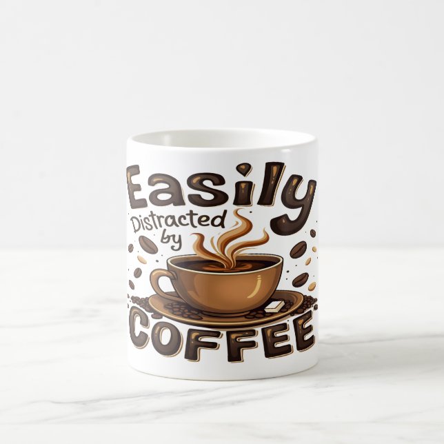 Leicht vom Kaffee abgelenkt Kaffeetasse (Mittel)
