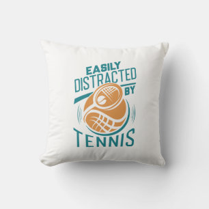 Leicht vom Tennis abgelenkt Kissen