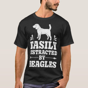 Leicht von Beagles abgelenkt Funny Dog Lover Gesch T-Shirt