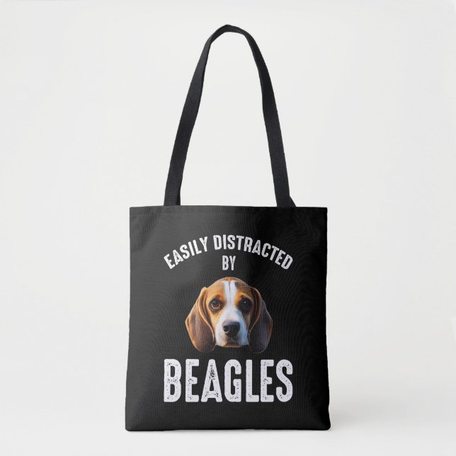 Leicht von Beagles abgelenkt Tasche (Vorderseite)