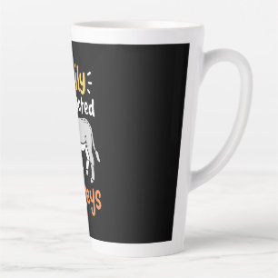 Leicht von den Affen abgelenkt Milchtasse