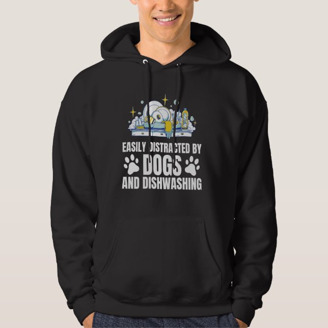 Leicht von der Hunde Küchengeschirrspülmaschine ab Hoodie (Vorderseite)