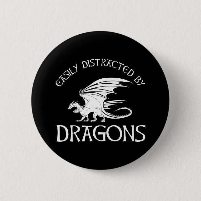 Leicht von Drachen abgelenkt Button (Vorderseite)
