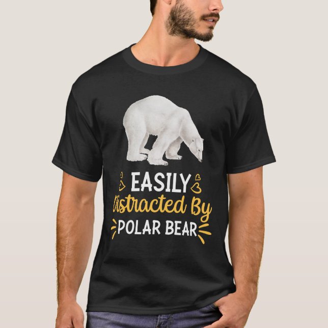 Leicht von Eisbären abgelenkt T-Shirt (Vorderseite)