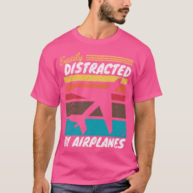 Leicht von Flugzeugen abgelenkt T-Shirt (Vorderseite)