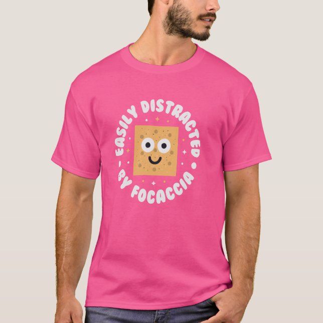 Leicht von Focaccia abgelenkt - italienische Brotf T-Shirt (Vorderseite)