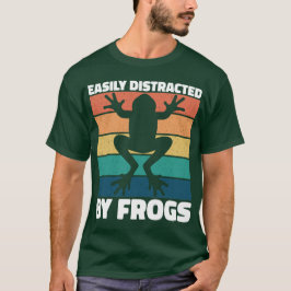 Leicht von Fröschen abgelenkt Liebhaber farbenfroh T-Shirt