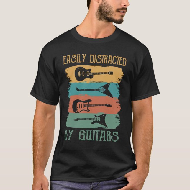 Leicht von Gitarren abgelenkt T-Shirt (Vorderseite)