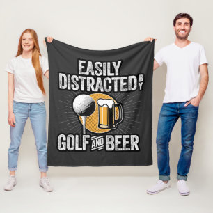 Leicht von Golf und Bier abgelenkt Fleecedecke