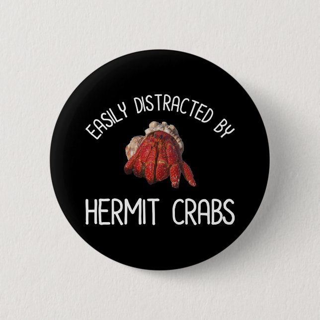 Leicht von Hermit Crabs abgelenkt Button (Vorderseite)