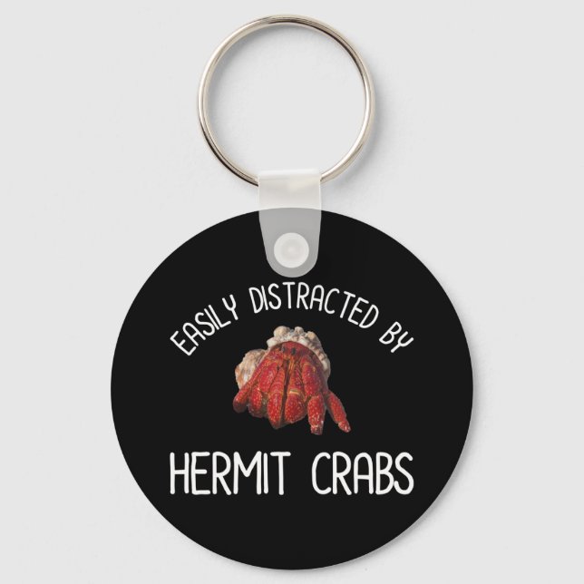 Leicht von Hermit Crabs abgelenkt Schlüsselanhänger (Vorderseite)
