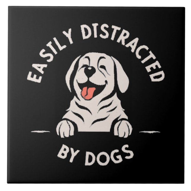 Leicht von Hunden abgelenkt Fliese (Vorderseite)
