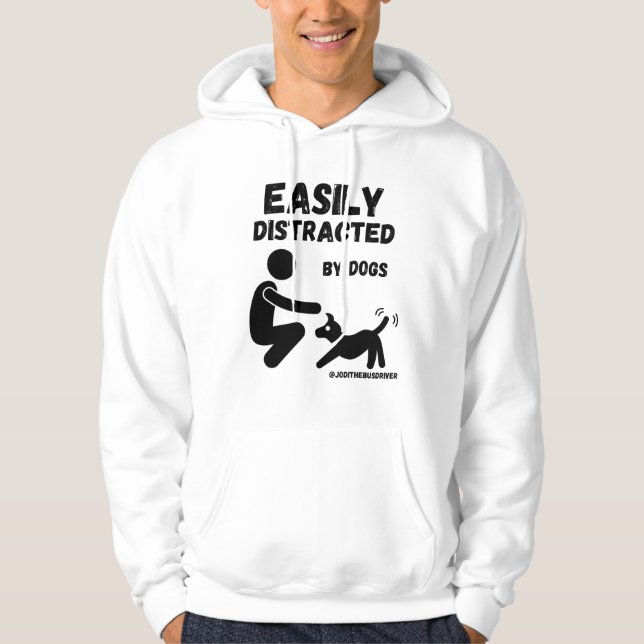 Leicht von Hunden abgelenkt Hoodie (Vorderseite)