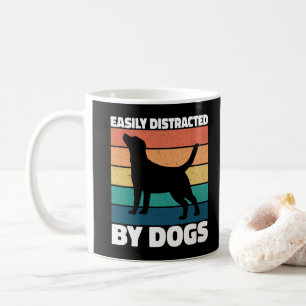 Leicht von Hunden abgelenkt Niedliche Hundefreunde Kaffeetasse