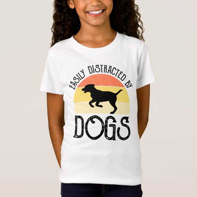 Leicht von Hunden abgelenkt T-Shirt (Vorderseite)