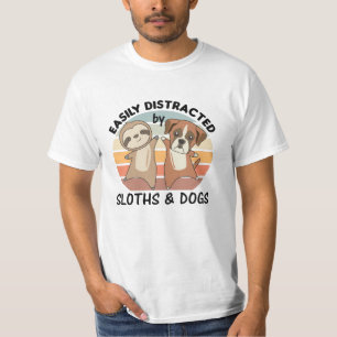 Leicht von Hunden und Hunden abgelenkt T-Shirt