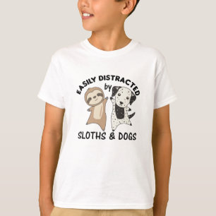 Leicht von Hunden und Hunden abgelenkt T-Shirt