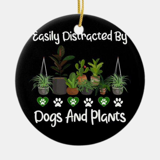 Leicht von Hunden und Pflanze über Keramik Ornament (Vorne)