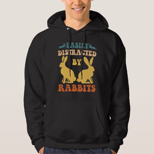 Leicht von Kaninchen abgelenkt Hoodie (Vorderseite)