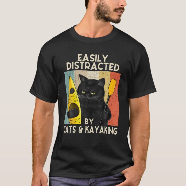 Leicht von Katzen abgelenkt T-Shirt (Vorderseite)