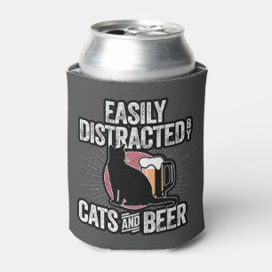 Leicht von Katzen und Bier abgelenkt Dosenkühler