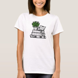 Leicht von Katzen und Büchern abgelenkt | Buchlieb T-Shirt