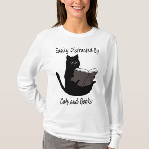 Leicht von Katzen und Büchern abgelenkt, Niedlich T-Shirt