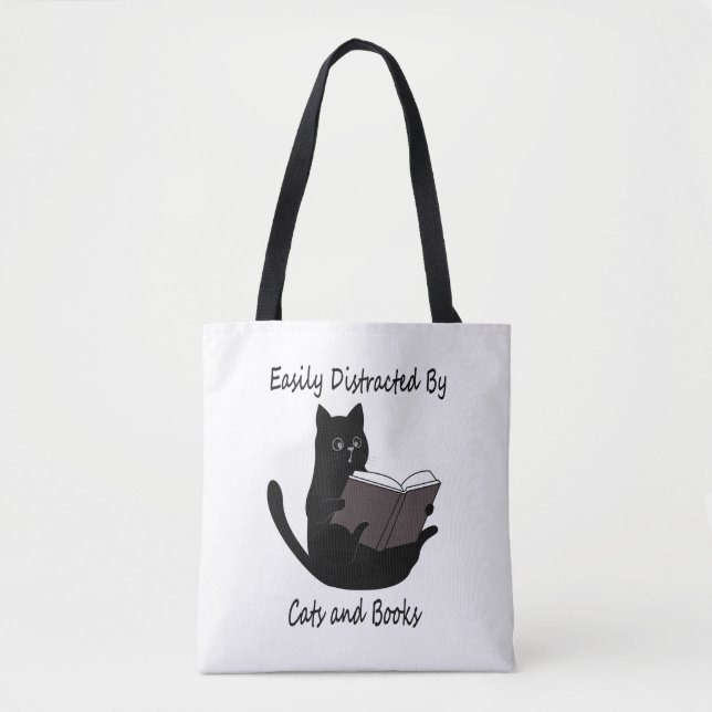 Leicht von Katzen und Büchern abgelenkt, Niedliche Tasche (Vorderseite)