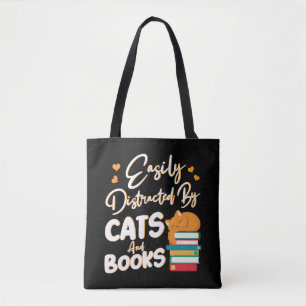 Leicht von Katzen und Büchern abgelenkt Tasche