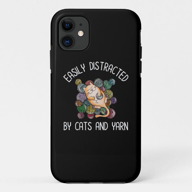Leicht von Katzen und Garnen abgelenkt Case-Mate iPhone Hülle (Rückseite)