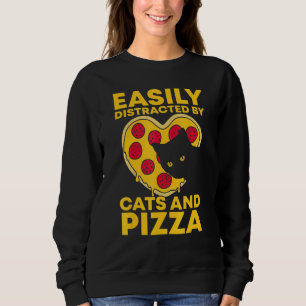 Leicht von Katzen und Pizzakkatze Kätzchen abgelen Sweatshirt