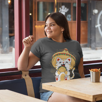 Leicht von Katzen und Tacos abgelenkt T-Shirt