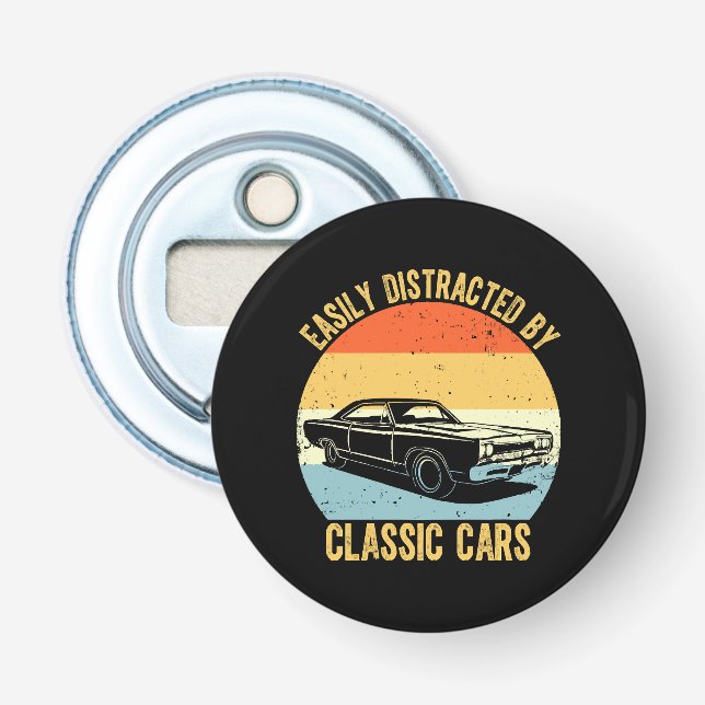 Leicht von klassischen Autos abgelenkt Flaschenöffner (Vorderseite)